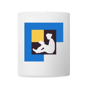 Lire l’auteur - Mug blanc - blanc - Devant
