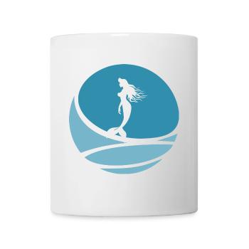 Aileron d’aquarium de créature mythique - Mug blanc - blanc - Devant