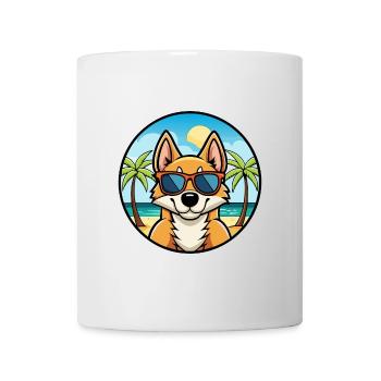 Chilean Fox Terrier Dog Breed Cartoon Sunglasses - Mug - white - Front