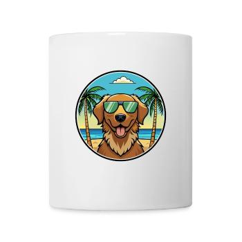 Chesapeake Bay Retriever Hunderasse Cartoon Beach - Tasse - Weiß - Vorne