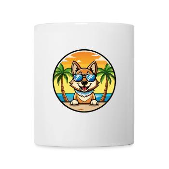 Lunettes de soleil tchécoslovaques Vlcak Dog Breed Cartoon - Mug blanc - blanc - Devant