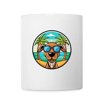 Hanover Hound Chien Race Dessin Animé Lunettes De Soleil Plage - Mug blanc - blanc - Devant