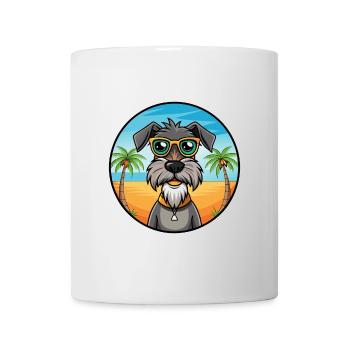 Deutscher Wachtelhund Hunderasse Cartoon Sonnenbrille - Tasse - Weiß - Vorne