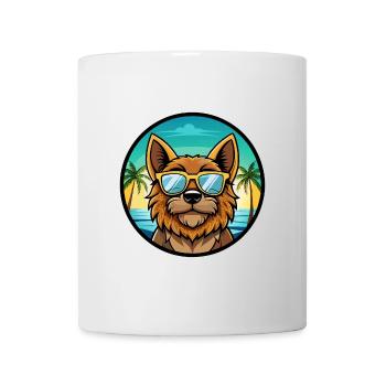Griffon Bruxellois Hunderasse Cartoon Sonnenbrille - Tasse - Weiß - Vorne