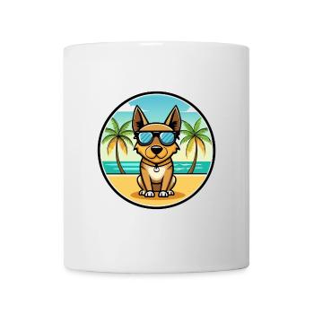 Lancashire Heeler Hunderasse Cartoon Sonnenbrille Strand - Tasse - Weiß - Vorne