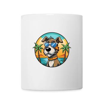 Istrischer Drahthaarhund Hunderasse Cartoon Beach - Tasse - Weiß - Vorne