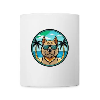 Mallorca Mastiff Dog Breed Cartoon Sunglass Beach - Mug - white - Front