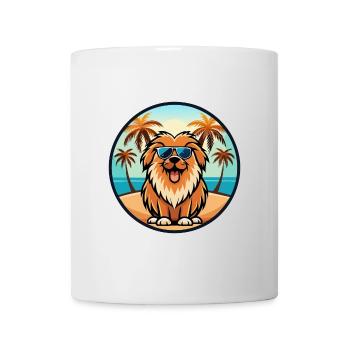 Leonberger Dog Breed Cartoon Sunglasses Beach - Mug - white - Front