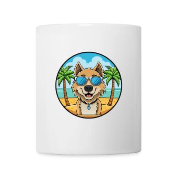 Kuchi Afghan Shepard Dog Breed Cartoon Sunglasses - Mug - white - Front