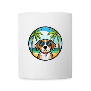 Kerry Beagle Chien Race Dessin Animé Lunettes de Soleil Plage - Mug blanc - blanc - Devant