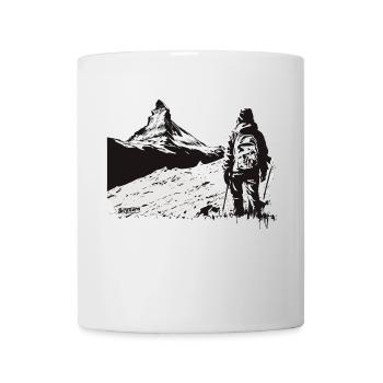On the way to the summit - Mount Matterhorn Zermatt - Mug - white - Front