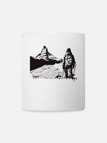 On the way to the summit - Mount Matterhorn Zermatt - Mug - white