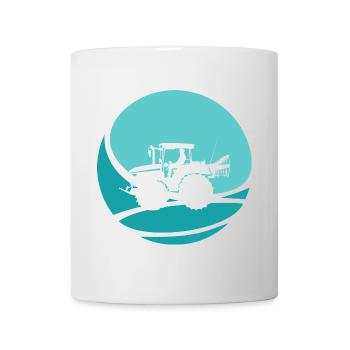 Moissonneuse-batteuse agricole - Mug blanc - blanc - Devant
