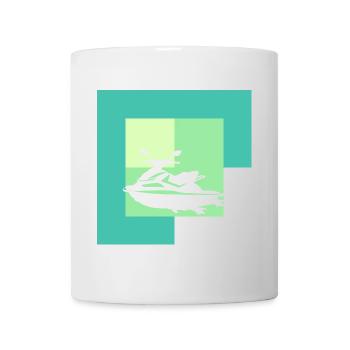 Water Sports Motorboat Wakeskate - Mug - white - Front