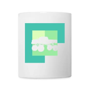 Véhicules tout-terrain Monster Truck - Mug blanc - blanc - Devant