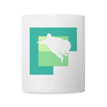 Wingsuit Combinaison de vol - Mug blanc - blanc - Devant