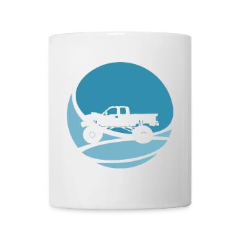 Monstertruck Gelaendewagen Reifen - Tasse - Weiß - Vorne