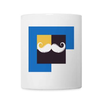 Moustache barbe - Mug blanc - blanc - Devant