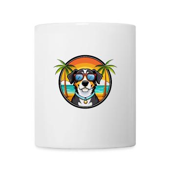 Entlebucher Mountain Dog Breed Cartoon Sunglasses - Mug - white - Front