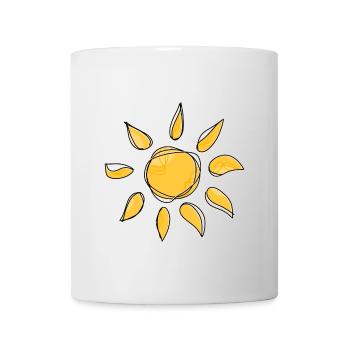 Sonne - Tasse - Weiß - Vorne