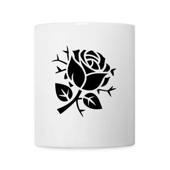 Abstract Rose with Thorns Minimalist Roses - Mug - white - Front