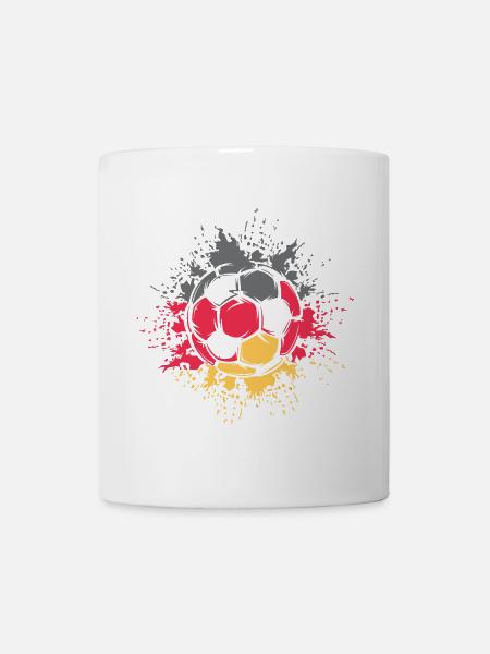 Fußball Farbexplosion Deutschland Team Spieler - Tasse - Weiß