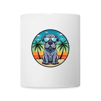 Neapolitanische Dogge Hunderasse Cartoon Sonnenbrille - Tasse - Weiß - Vorne