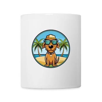 Polnische Jagdhund Hund Rasse Cartoon Sonnenbrille - Tasse - Weiß - Vorne