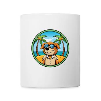 Poitevin Hound Hund Rasse Cartoon Sonnenbrille Strand - Tasse - Weiß - Vorne