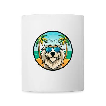 Berger des Pyrénées Race Dessin Animé Lunettes De Soleil Plage - Mug blanc - blanc - Devant