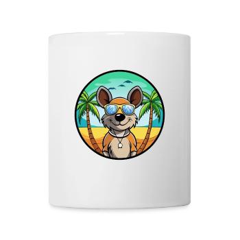 Ratonero Murciano Chien Race Dessin Animé Lunettes de soleil Plage - Mug blanc - blanc - Devant