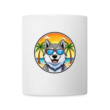 Lunettes de soleil Seppala Siberian Sleddog Breed Cartoon - Mug blanc - blanc - Devant