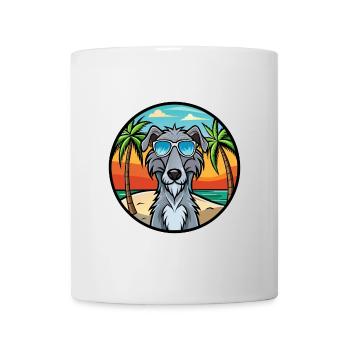 Scottish Deerhound Dog Breed Cartoon Sunglasses - Mug - white - Front