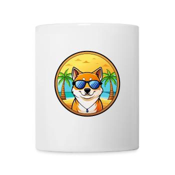 Shih Poo Hunderasse Cartoon Sonnenbrille Strand - Tasse - Weiß - Vorne