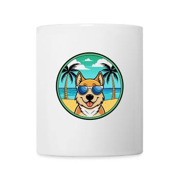 Slovensky Kopov Dog Breed Cartoon Sunglasses Beach - Mug - white - Front