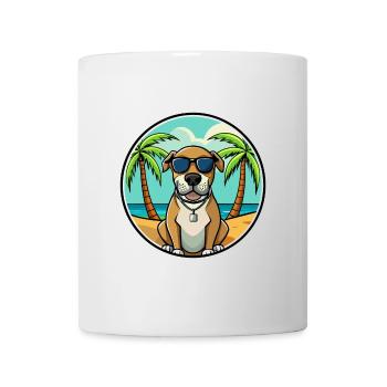 Spanish Mastiff Dog Breed Cartoon Sunglasses Beach - Mug - white - Front