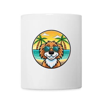 Stabyhoun Chien Race Dessin Animé Lunettes de Soleil Plage - Mug blanc - blanc - Devant