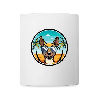 Spielzeug Manchester Terrier Hunderasse Cartoon Strand - Tasse - Weiß - Vorne