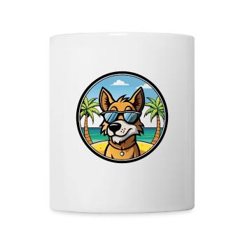 Lunettes de soleil uruguayennes Cimarron Dog Breed Cartoon - Mug blanc - blanc - Devant