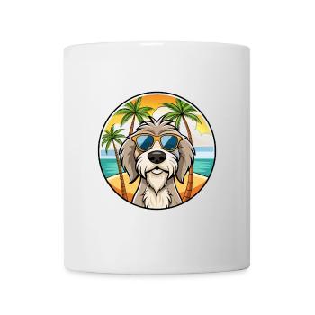 Spinone Italiano Dog Breed Cartoon Sunglass Beach - Mug - white - Front