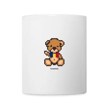 Pixel Bear Romania - Mug blanc - blanc - Devant
