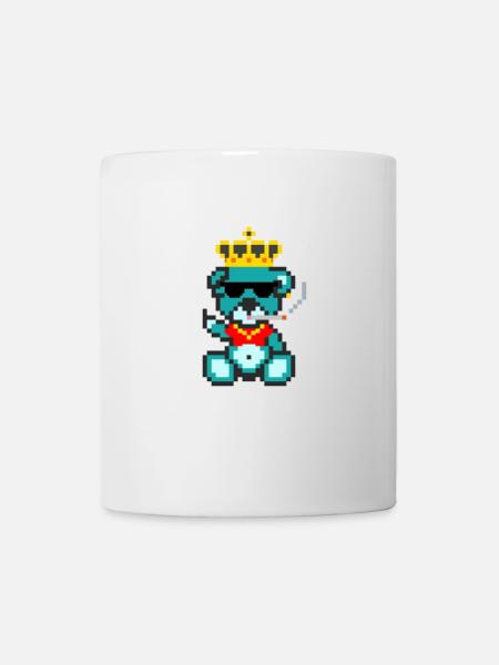 Pixel Bear King - Mug blanc - blanc