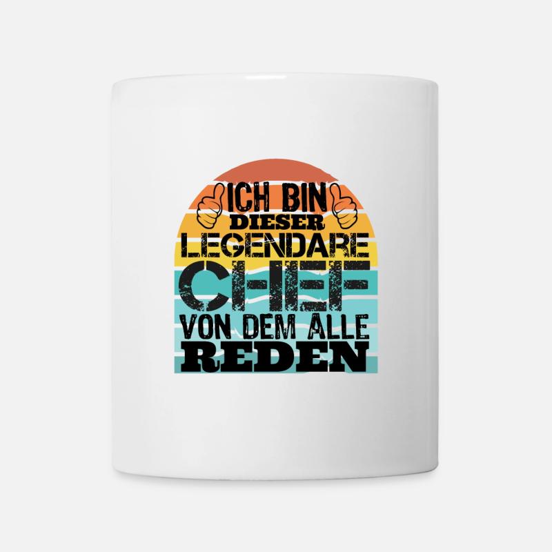 Lustige Beste Chef Arbeit Team Beruf Büro Geschenk - Tasse - Weiß
