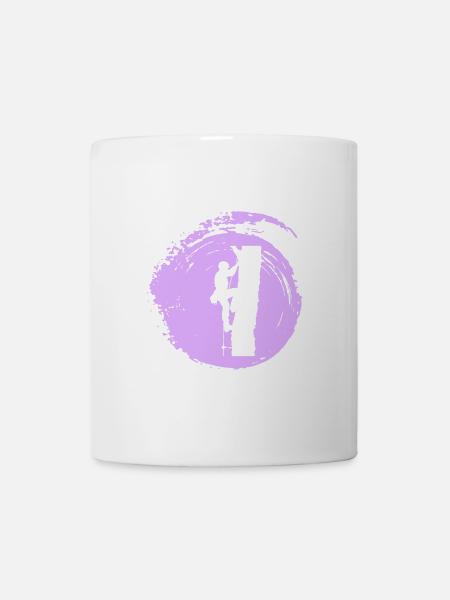 Kletterer Aufstieg Kletteraffe - Tasse - Weiß