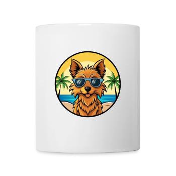 Australian Terrier Hunderasse Cartoon Sonnenbrille - Tasse - Weiß - Vorne