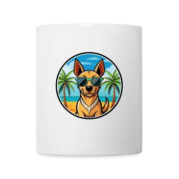 Andalusischer Windhund Rasse Cartoon Sonnenbrille Strand - Tasse - Weiß - Vorne