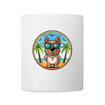 Österreichische Brandlbracke Hunderasse Cartoon Sonnenbrille - Tasse - Weiß - Vorne