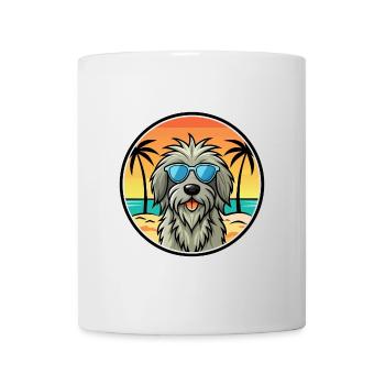 Bergamasker Schäferhund Rasse Cartoon Sonnenbrille - Tasse - Weiß - Vorne
