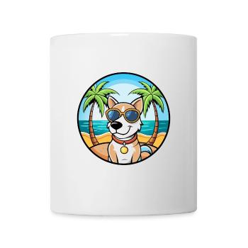 Ariege Pointer Hund Rasse Cartoon Sonnenbrille Strand - Tasse - Weiß - Vorne