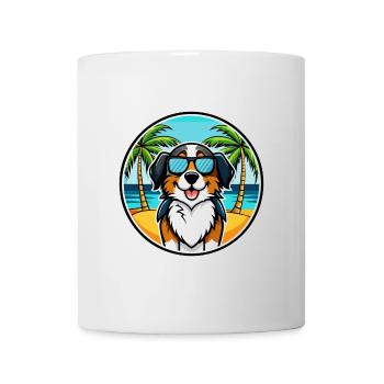 Berner Laufhund Dog Breed Cartoon Sunglasses Beach - Mug - white - Front